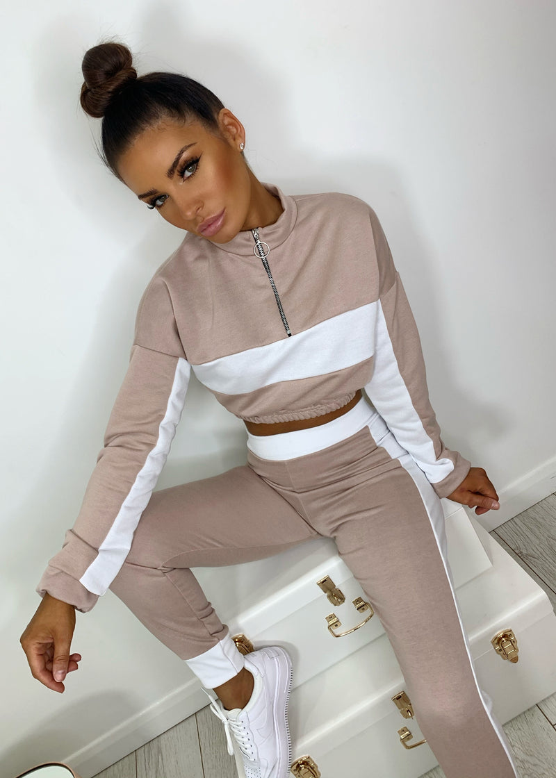 stone colour tracksuit