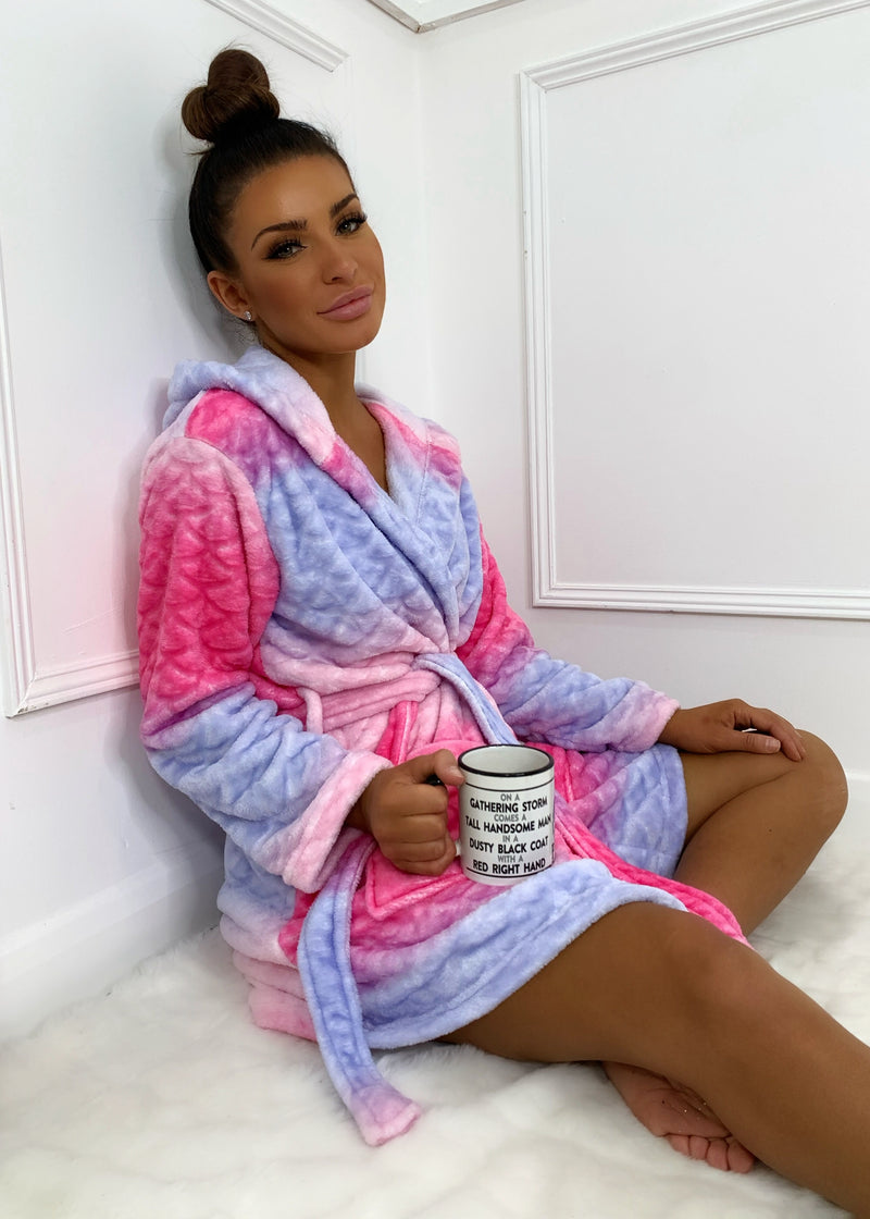 tie dye dressing gown