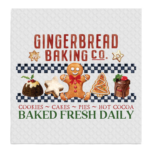 Swedish Sponge Dish Cloth Christmas Gingerbread House Bakery