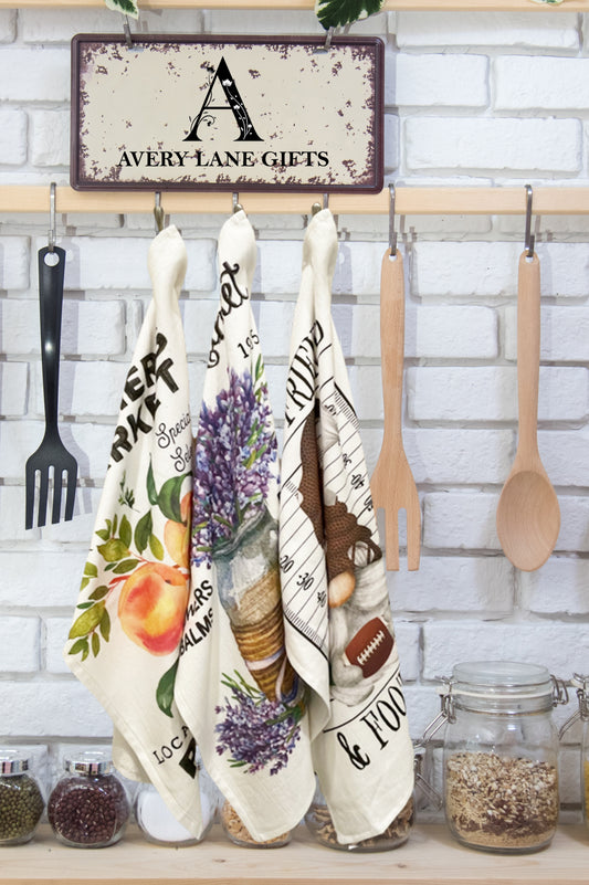 Christmas Inn Red Barn Pick Up Truck Kitchen Terry Towel — Avery Lane Gifts