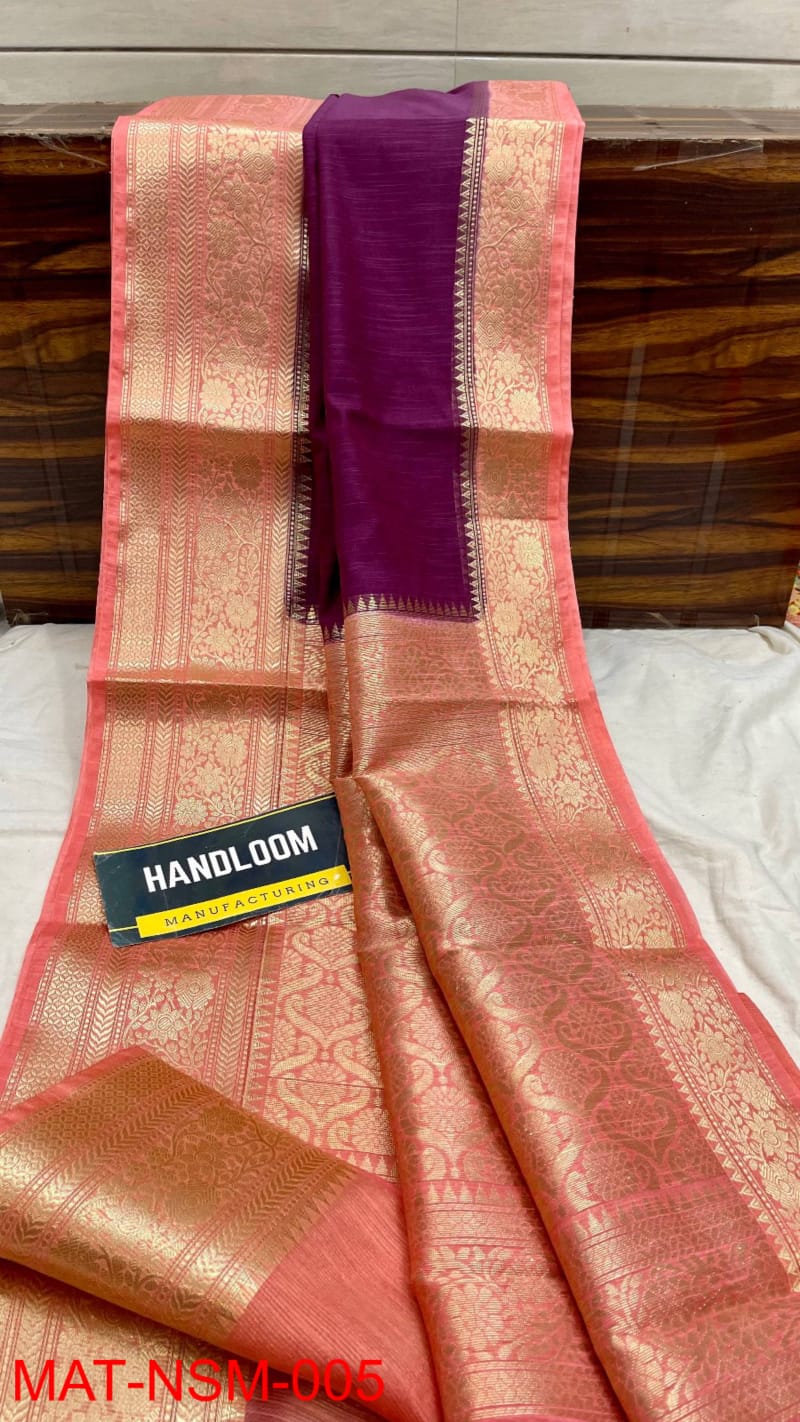 Buy House of Begum Women's Blue Pure Banarasi Matka Silk Saree with Blouse  Piece Online at Best Prices in India - JioMart.