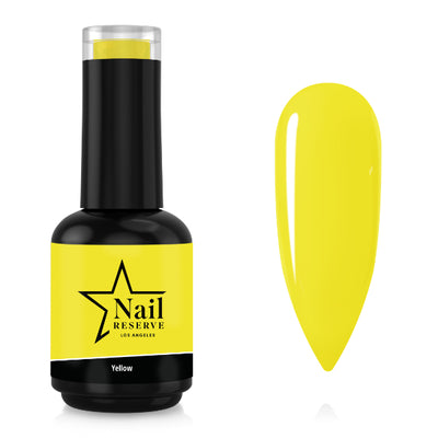 yellow nail polish bottle