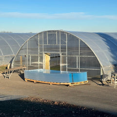 Greenhouse covered in new polycarbonate