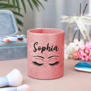 Personalized Glitter Color Make Up Brush Holder with Name Birthday Anniversary Gift for Women - J K Kreation