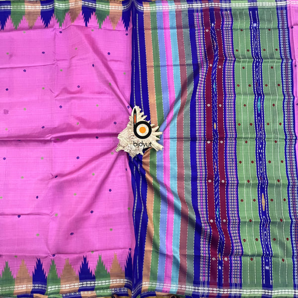 Buy Berhampur Silk Wcs Berhamupri Traditional Handloom Silk Saree (Red and  Blue) at Amazon.in