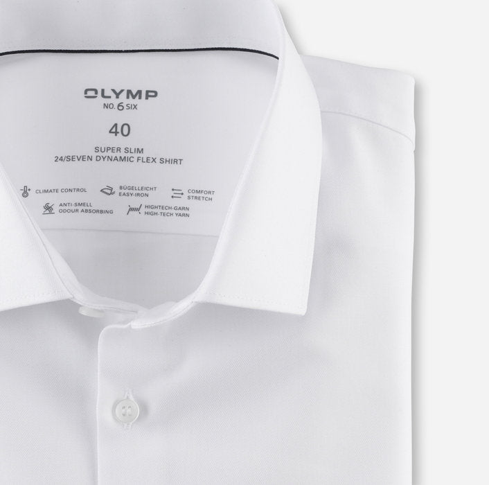Vet Jaarlijks Harmonie Super slim fit overhemd wit Olymp - Brouwers Mannenmode