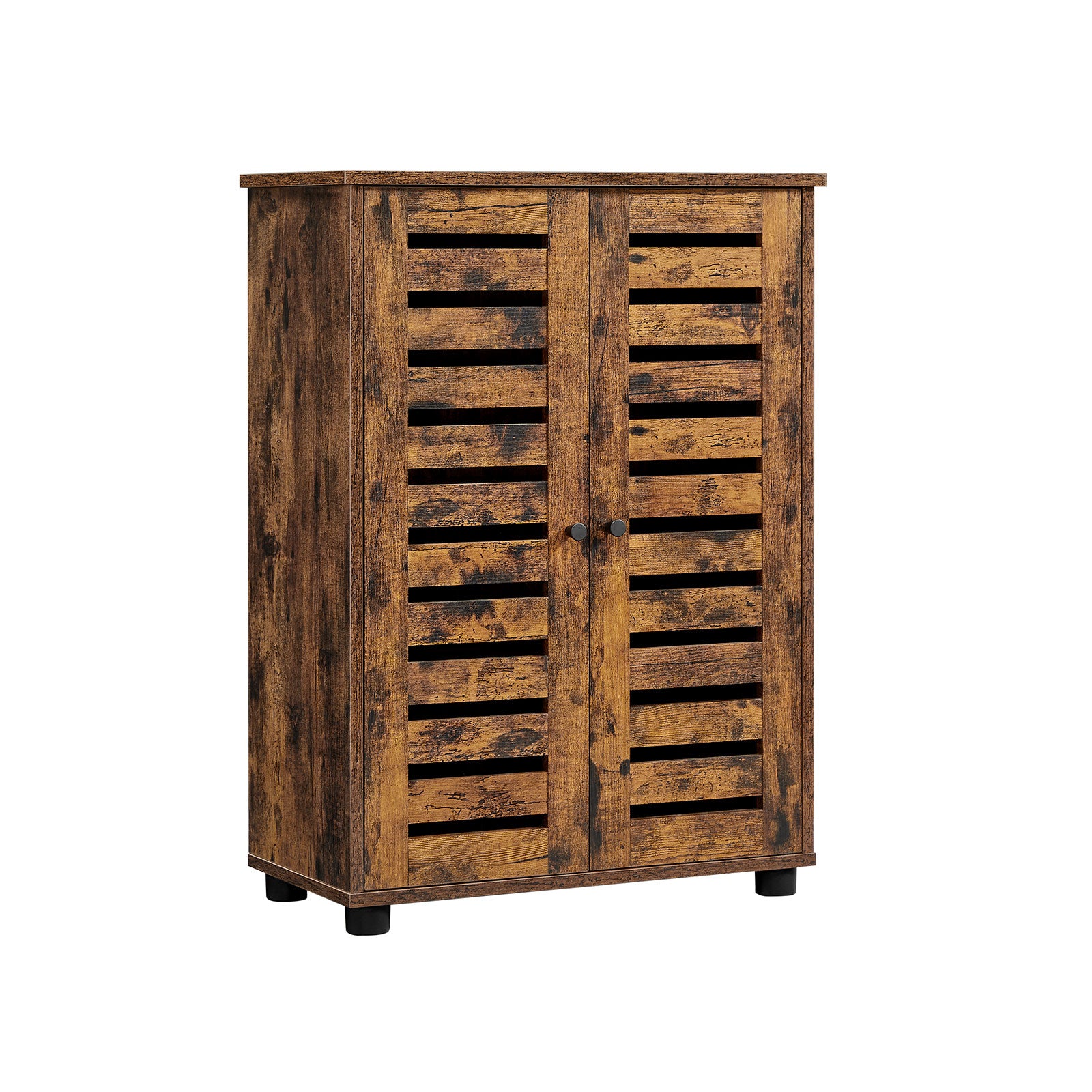 VASAGLE Brown Storage Cabinet with Adjustable Shelves