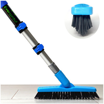 Eversprout 7-to-18 Foot Scrub Brush (25+ ft. Reach) | Long Lightweight Extension Handle | Soft Bristles Wash Car, RV, Boat, Sola