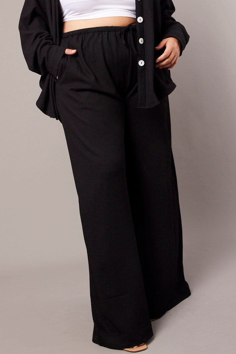 Vertical Striped Paper Bag Waist Belted Trousers  Printed wide leg pants,  Wide leg linen pants, Belted pants