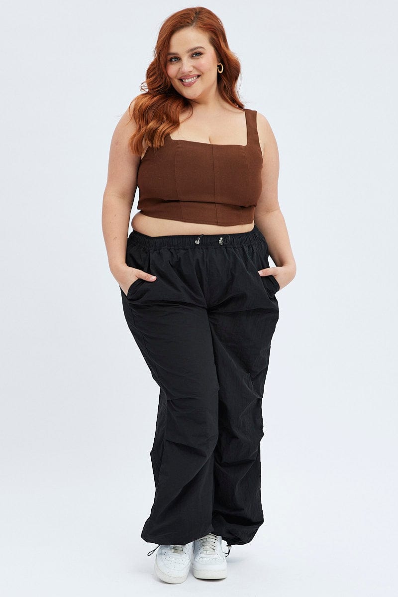 LIMITED COLLECTION Plus Size Black Cargo Trousers