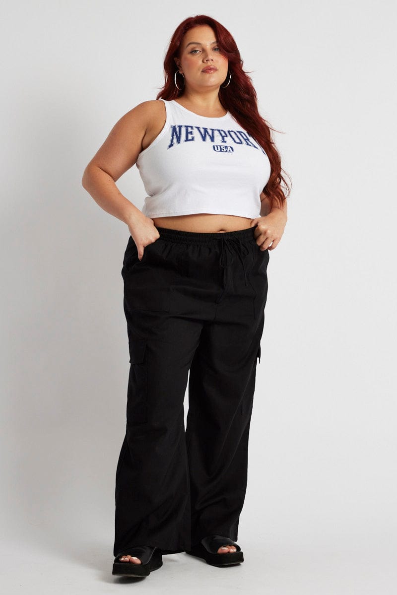 Women's Plus Size Relaxed Fit Cargo Pants 