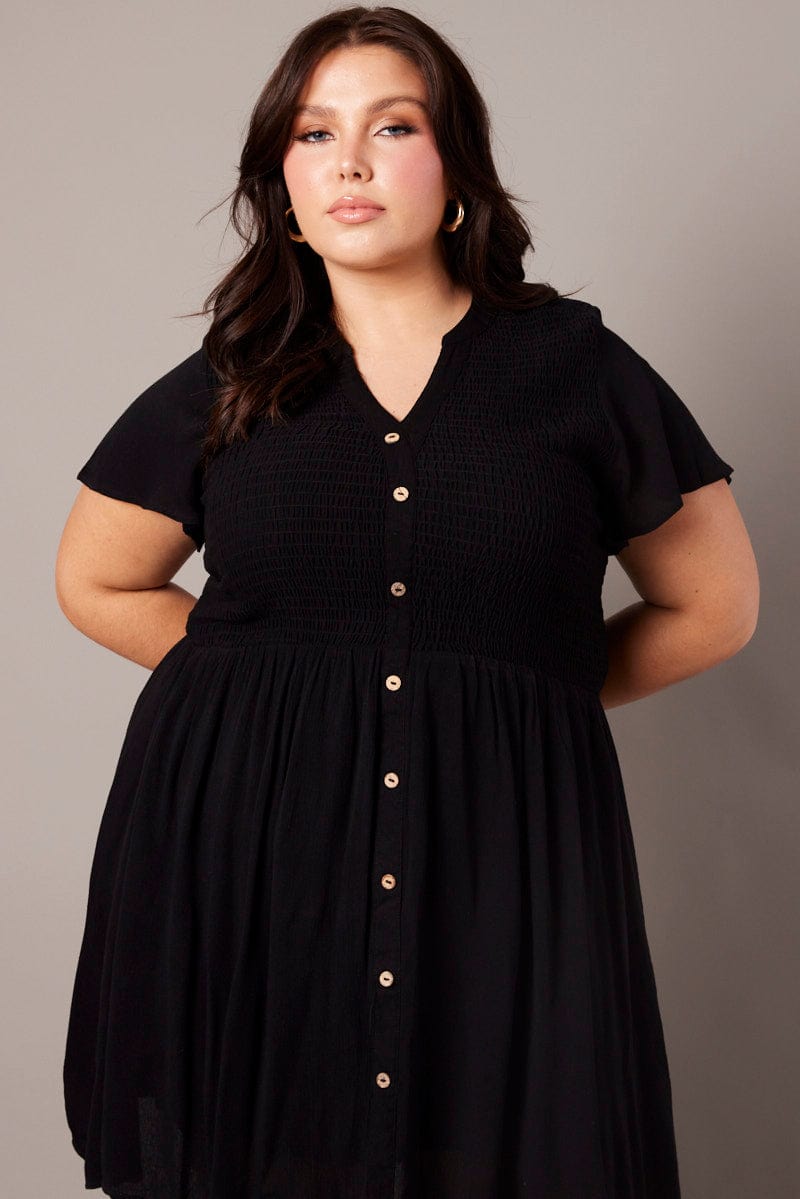 Plus Size - Super Soft Rust & Black Stripe Tie-Waist Skater Dress