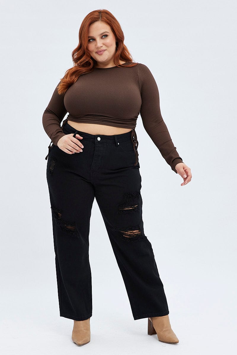 Plus size fall outfits  Black top outfit, Plus size black jeans, Plus size  fall outfit