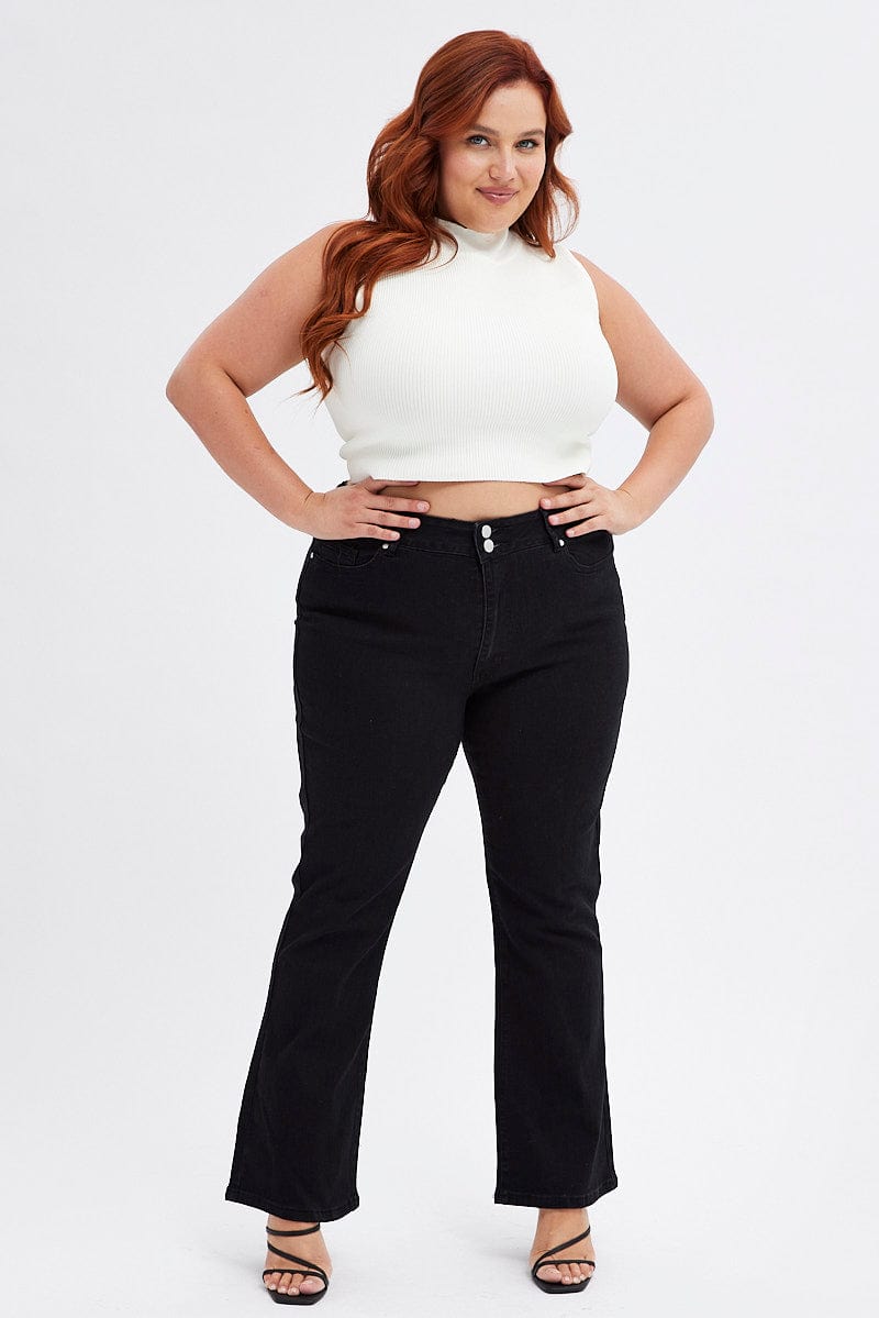 ASOS LUXE Curve sexy flare pants in black | ASOS