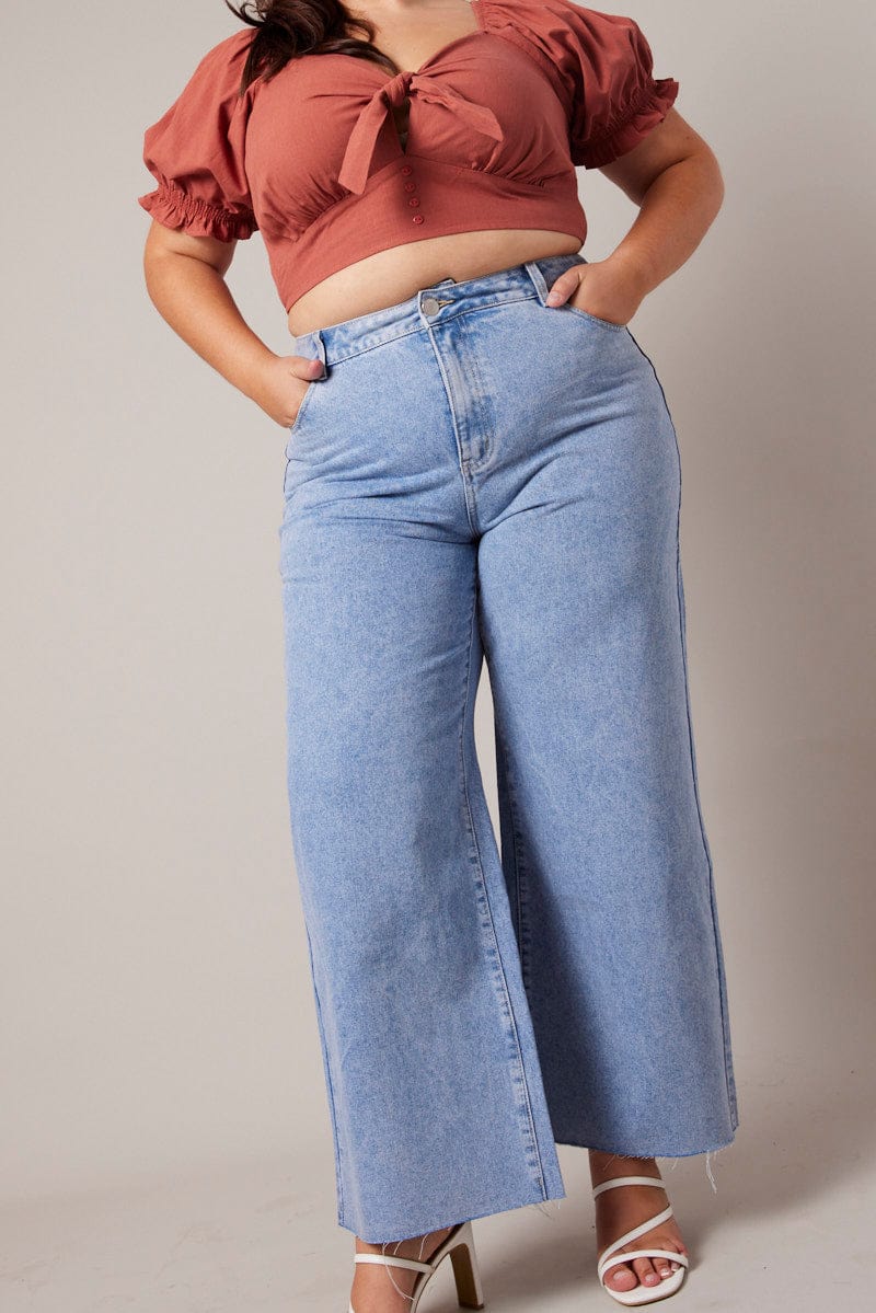 Unique Vintage Plus Size Heart Buttoned Denim High Waist Ginger Jeans