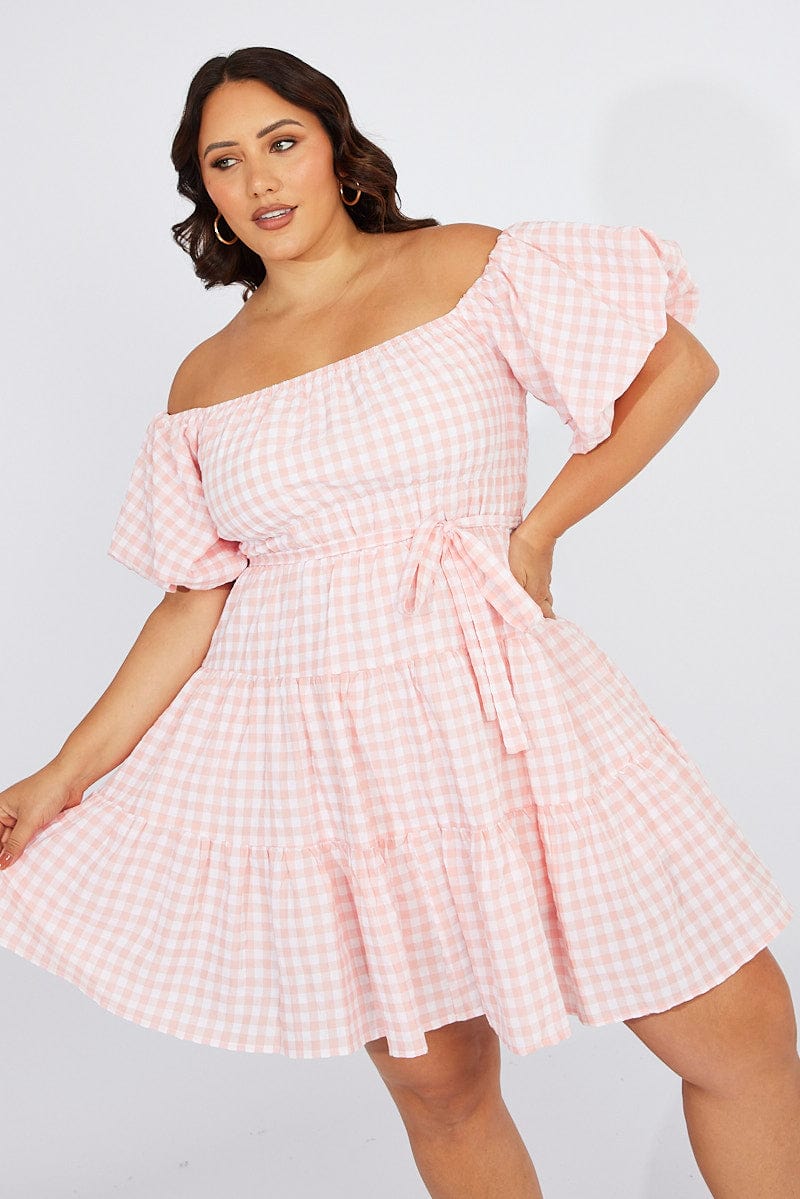 Final Sale Plus Size Off the Shoulder Fishnet Midi Dress with Slit