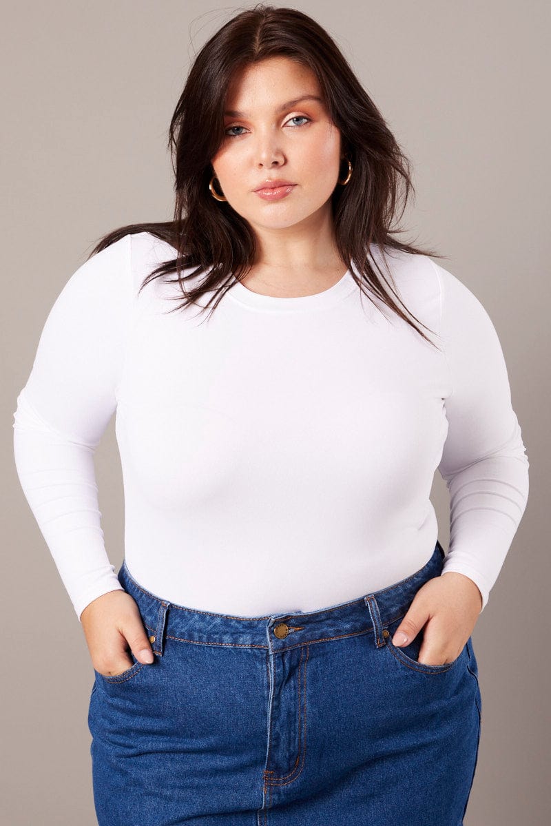 Sveltors Plus Size Bodysuit for Women Square Neck Long Sleeve Thong Tops  One Piece Basic Going Out T-Shirts Bodysuits at  Women's Clothing  store