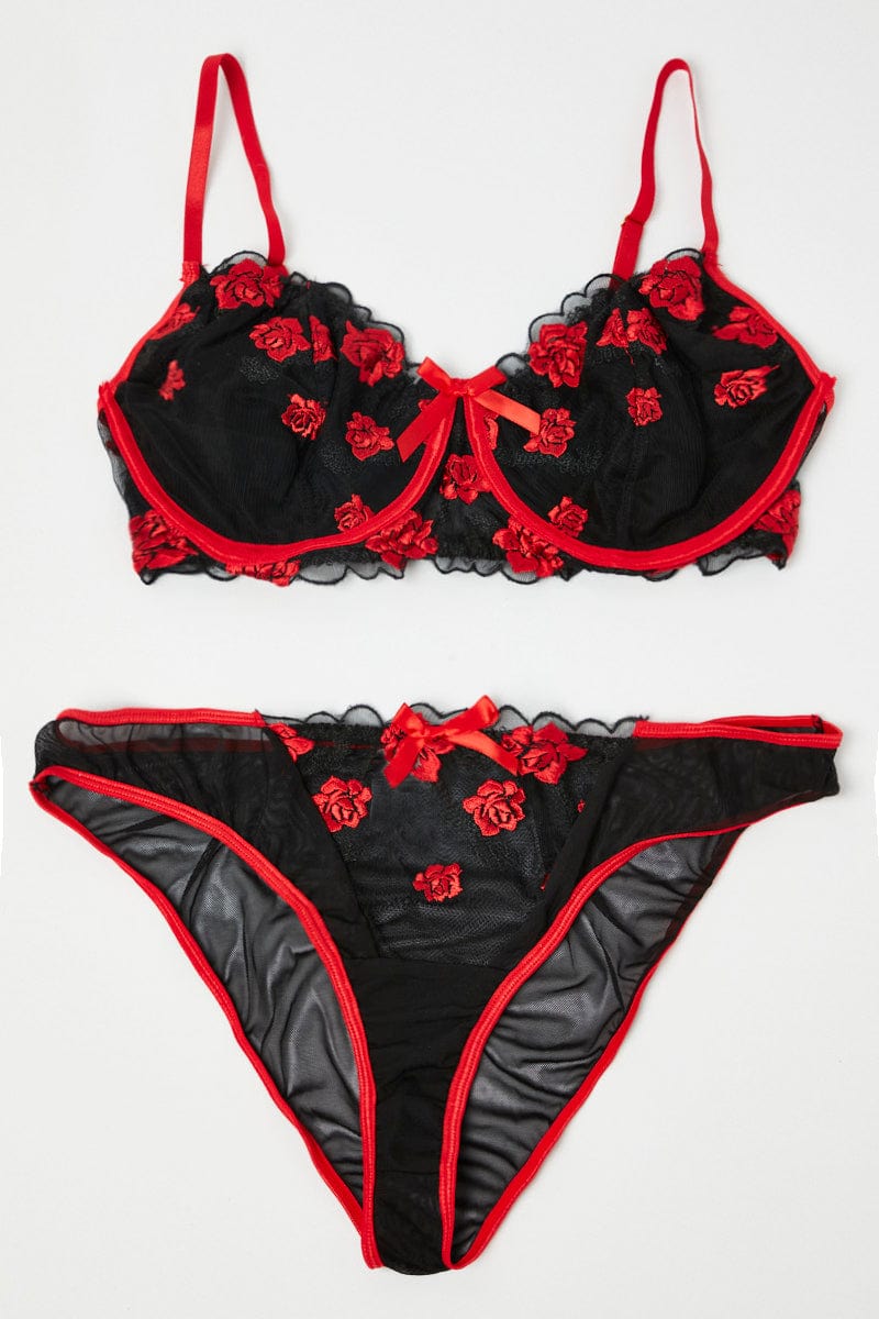 Release your inner siren with this £18 red hot lingerie set from