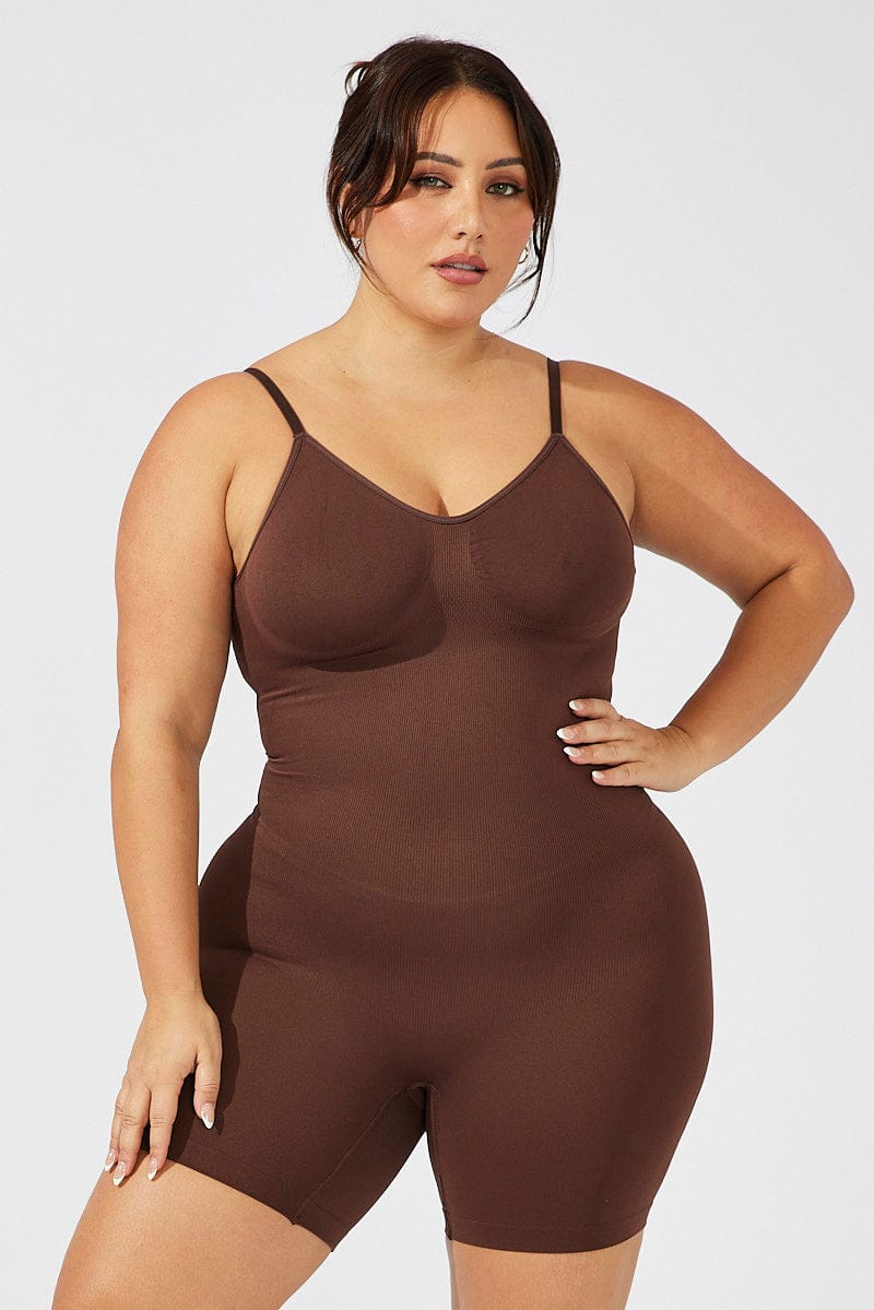 Black Seamless Backless Sculpting Bodysuit