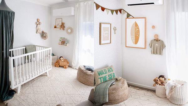 Neutral kids room and nursery styling