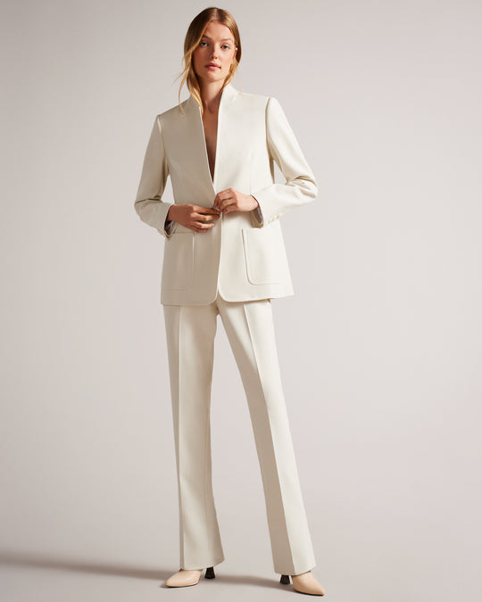 Buy Muslin Cream Pant Style Suit Online 