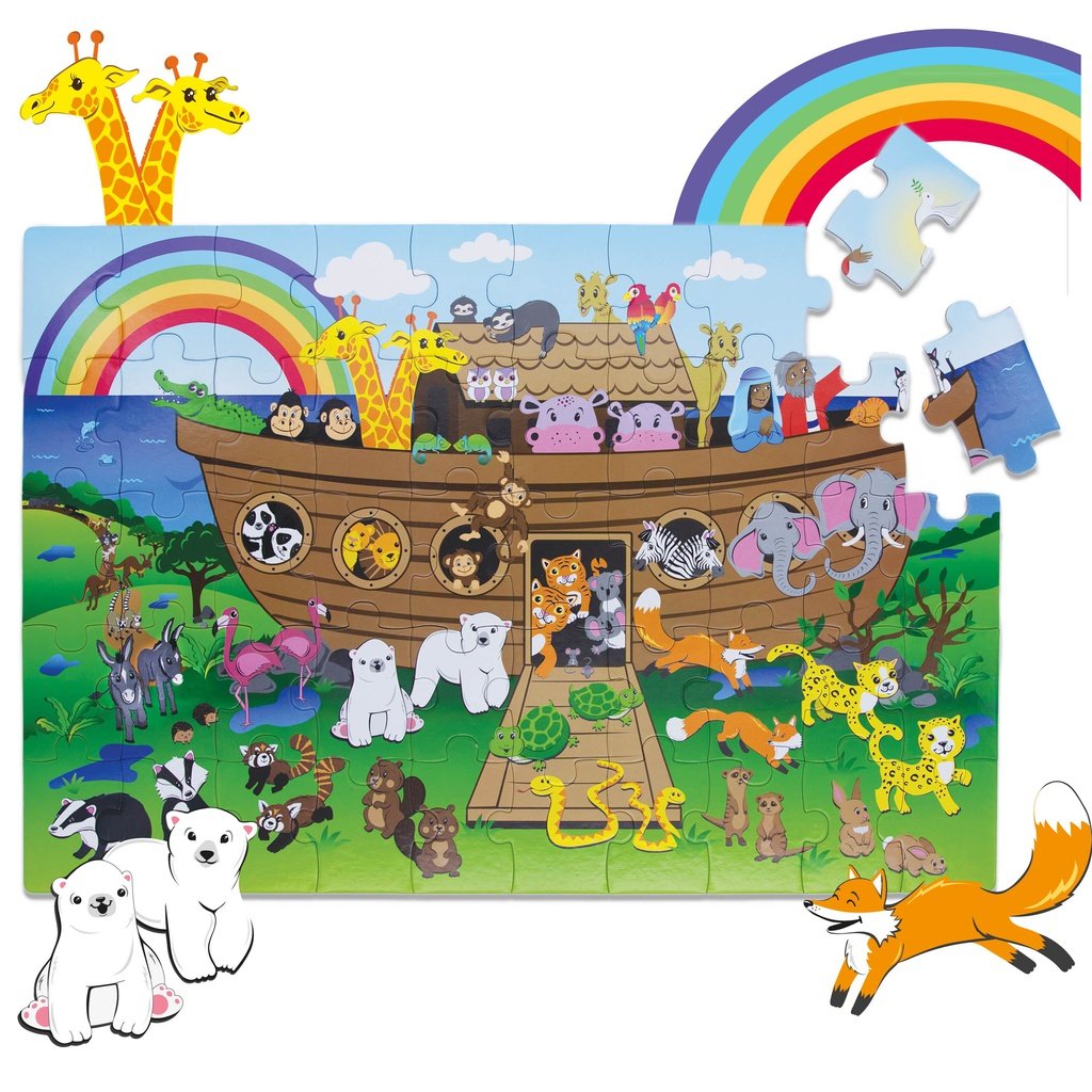 3D Floor Puzzle World Animals - puzzles pour enfants - 38 pièces