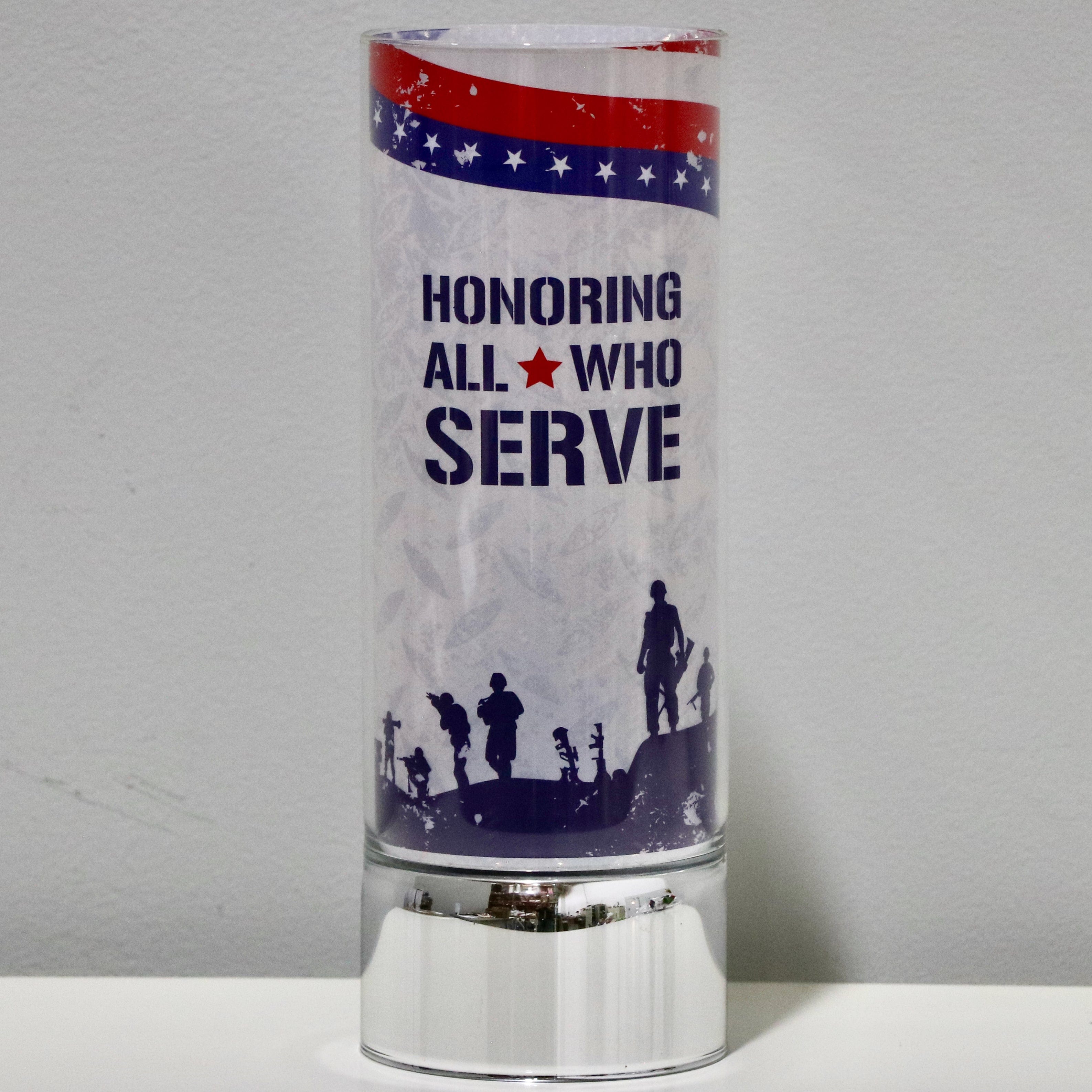 Honoring all Who Serve Insert and Sparkle Glass™ Accent Light Bundle