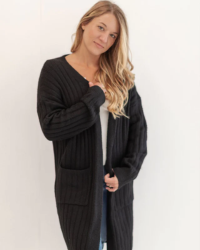 This long cardigan is the ideal addition to your wardrobe all year round! Layer up for cooler fall and winter temps, or snag it when the AC's blasting in the summertime.