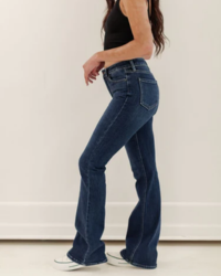 These High Rise Skinny Flare Jeans Dark Wash by Just USA Denim are the perfect closet essential for the winter season. Featuring a skinny fit flare leg, no distressing, and a dark wash denim, they offer all the style you're looking for this season without sacrificing comfort.