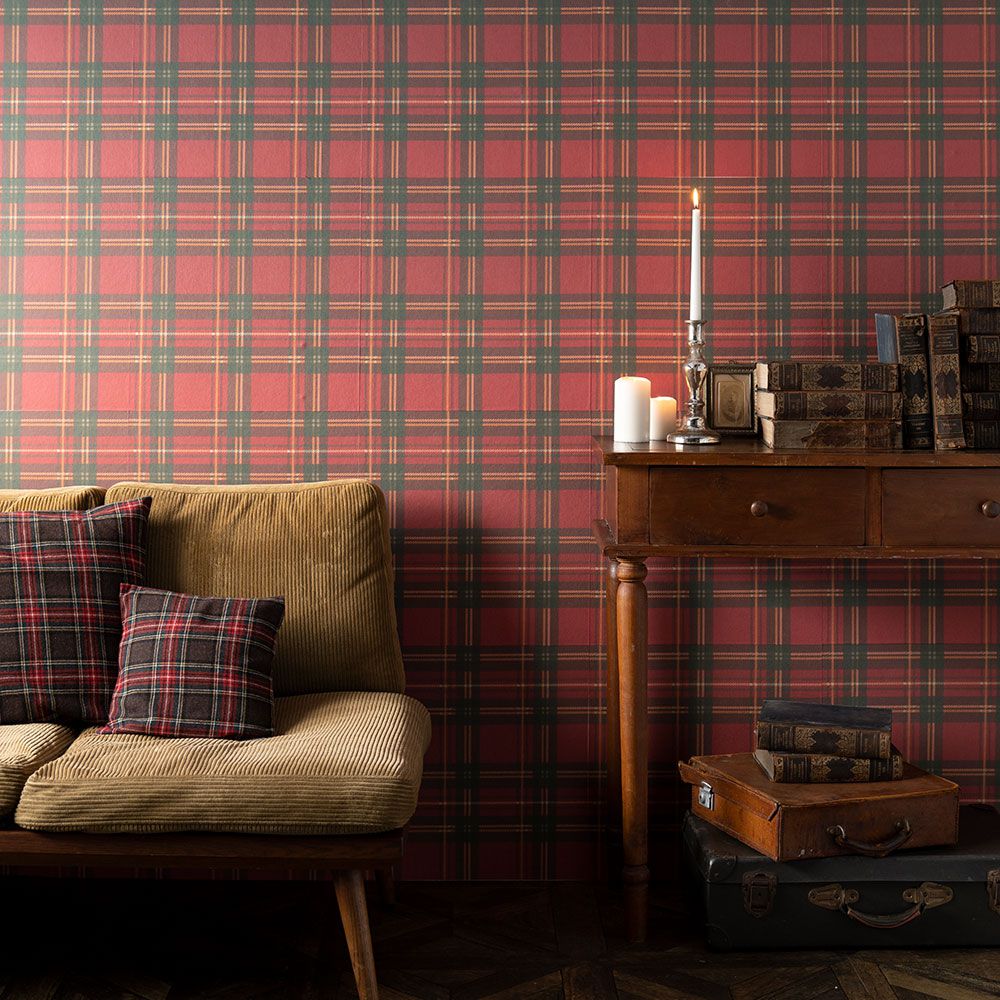 Hattan Tartan Check レッド
