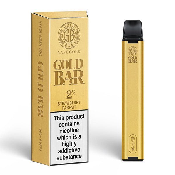 Gold Bar 600 Puffs Disposable Vape Pod - Box of 10 - Bulk Vape Wholesale