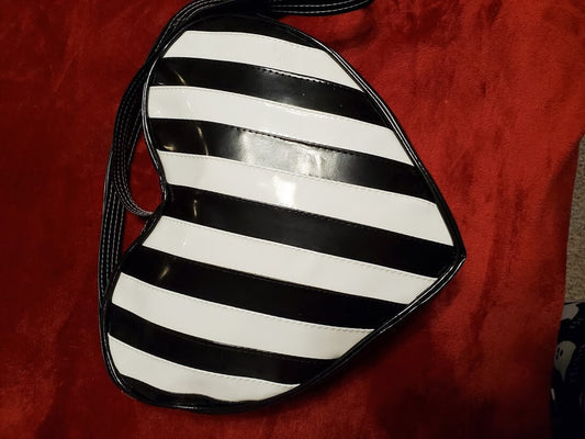 O Ring Vinyl Heart Shaped Bag