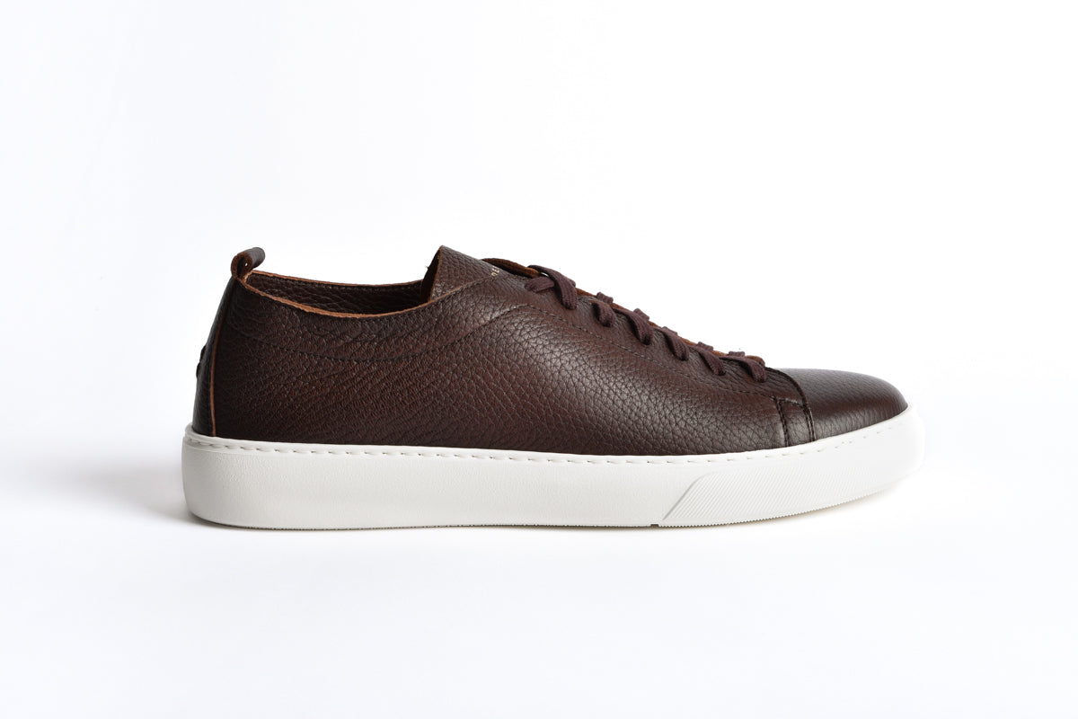 Dark brown deerskin sneaker | Henderson Baracco