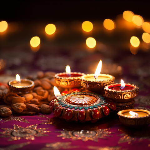Diwali deciration with diya