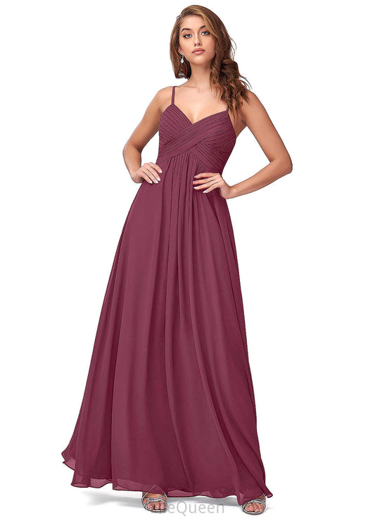 Kaylynn A-Line/Princess Sleeveless Scoop Floor Length Natural Waist Bridesmaid Dresses