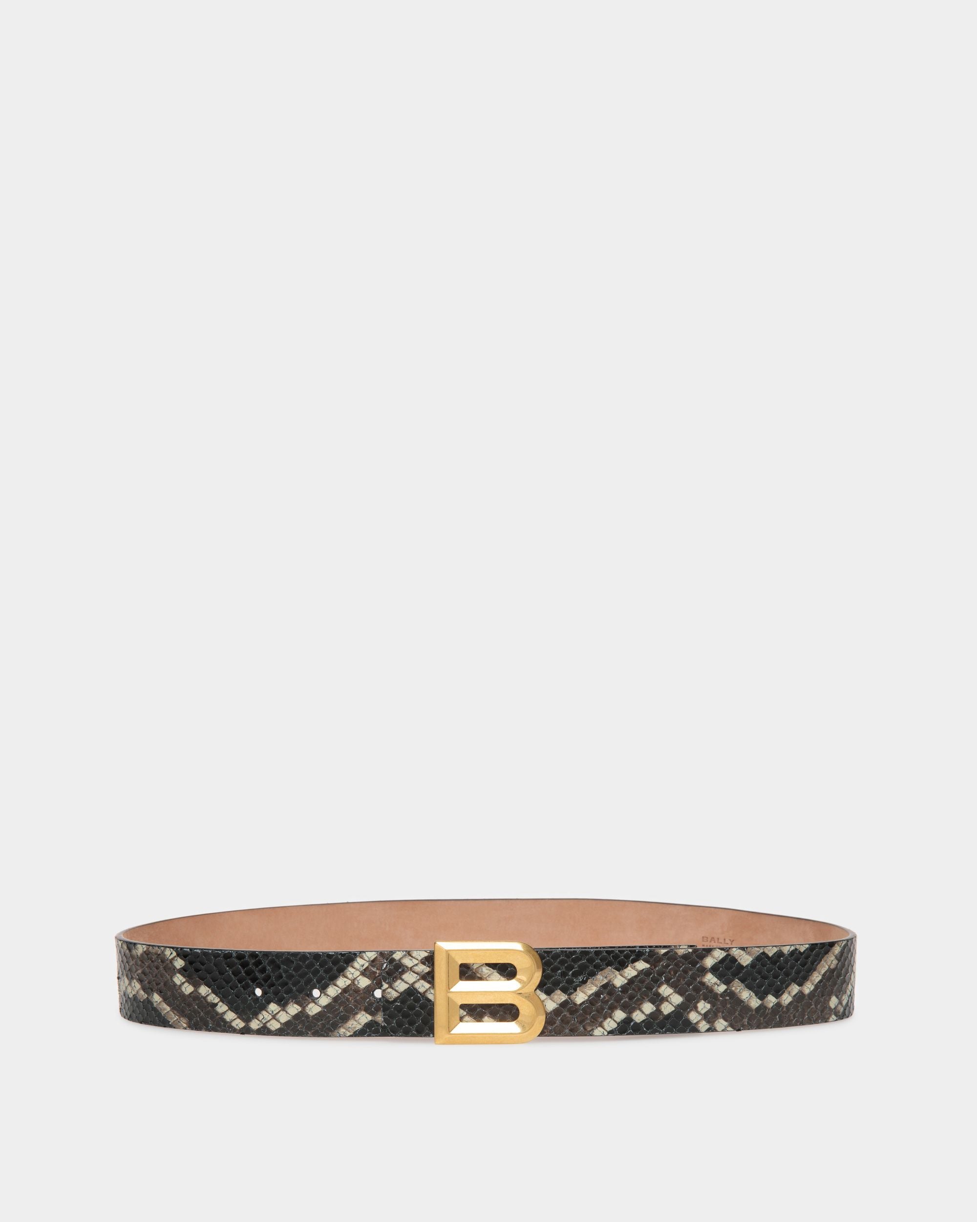 Ceinture B Bold 35 mm | Ceinture pour homme | Cuir noir | Bally | Still Life Devant