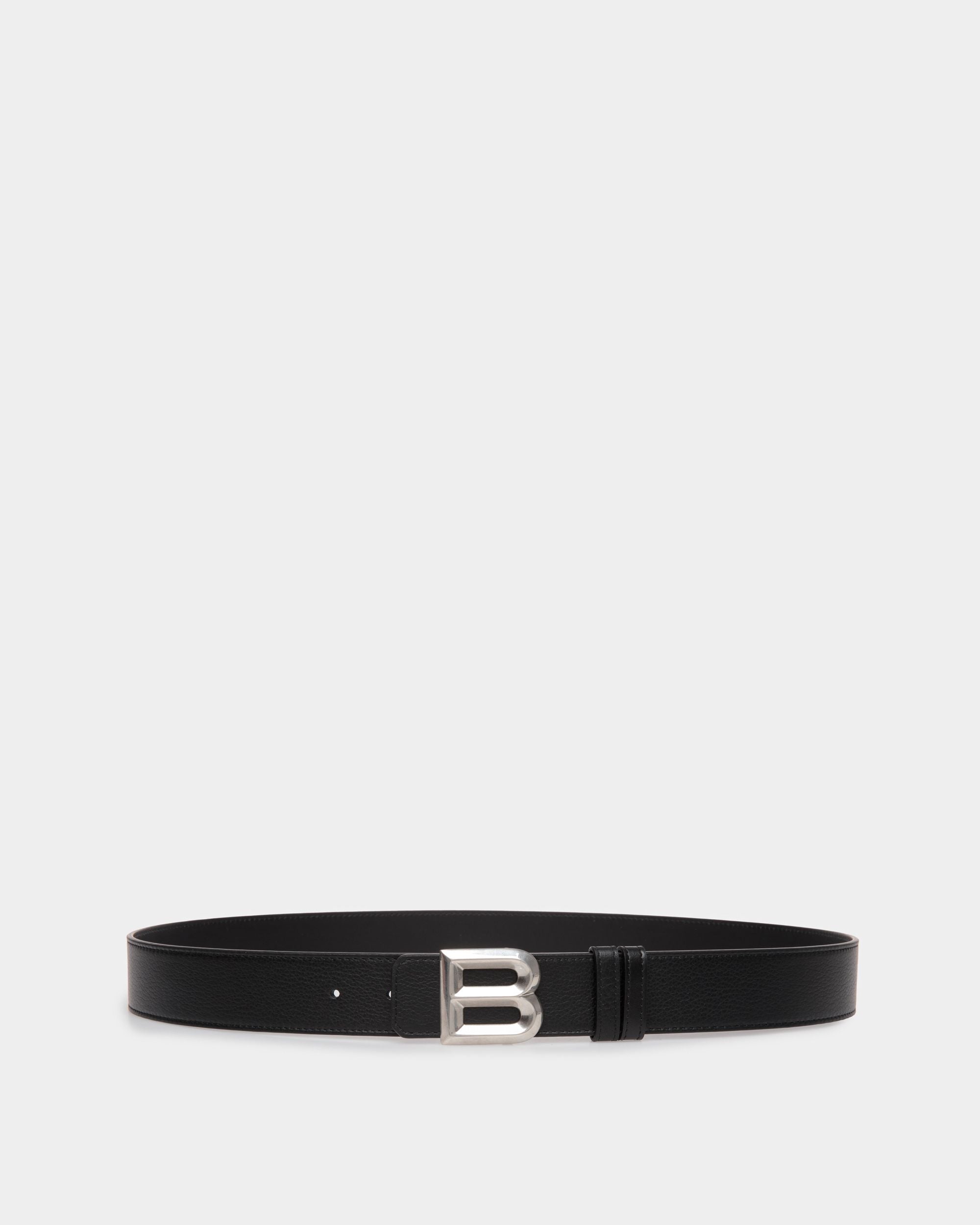 Ceinture B Bold 35 mm | Ceinture pour homme | Cuir noir | Bally | Still Life Devant