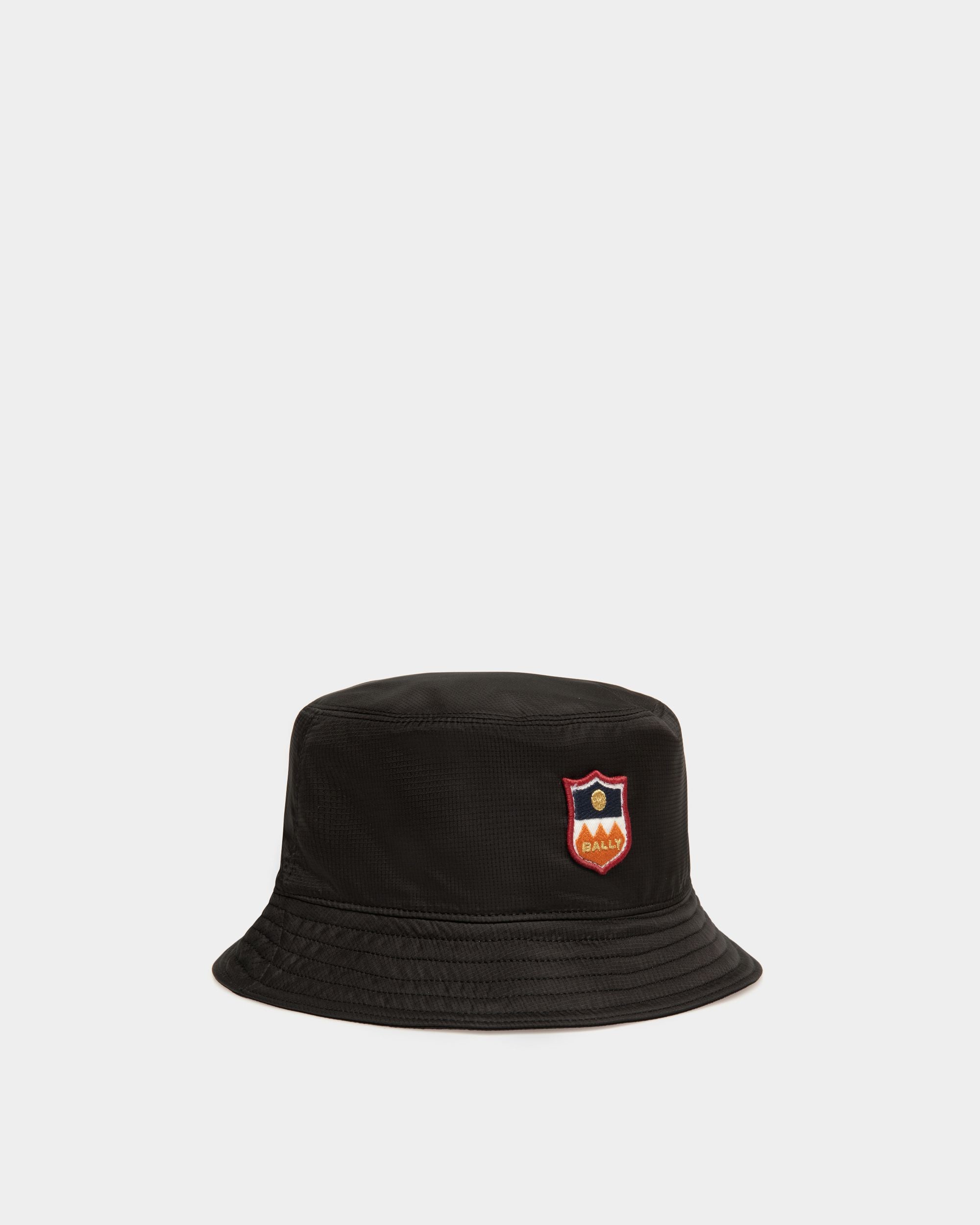 Men's Bucket Hat in Black | Bally | Still Life Front