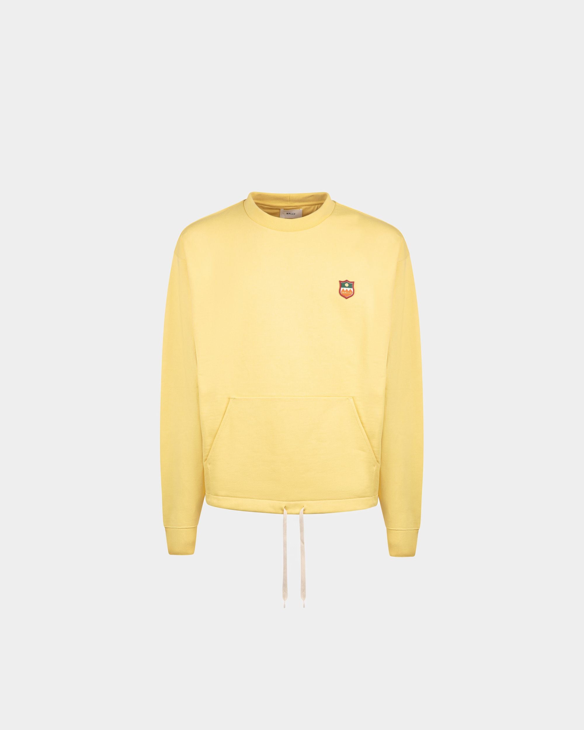 Sweat-shirt pour homme en coton jaune | Bally | Still Life Devant