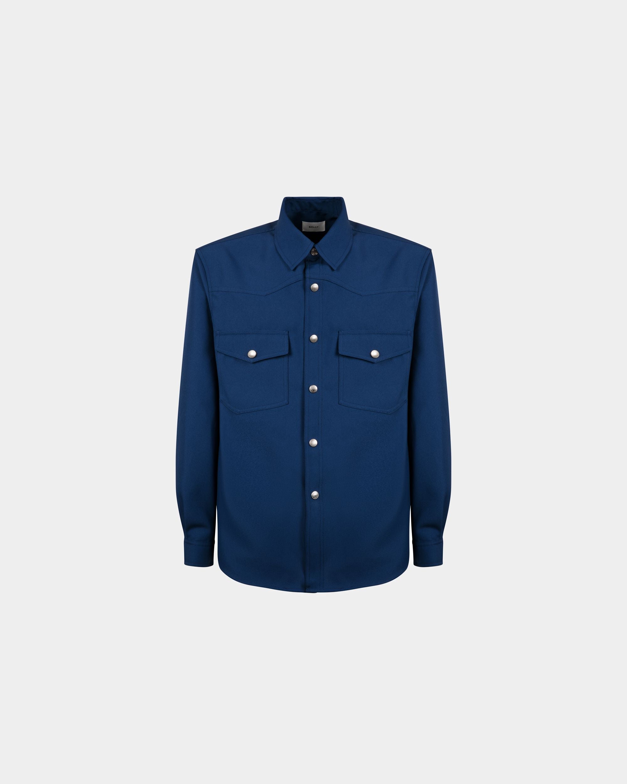 Chemise pour homme couleur bleu foncé | Bally | Still Life Devant