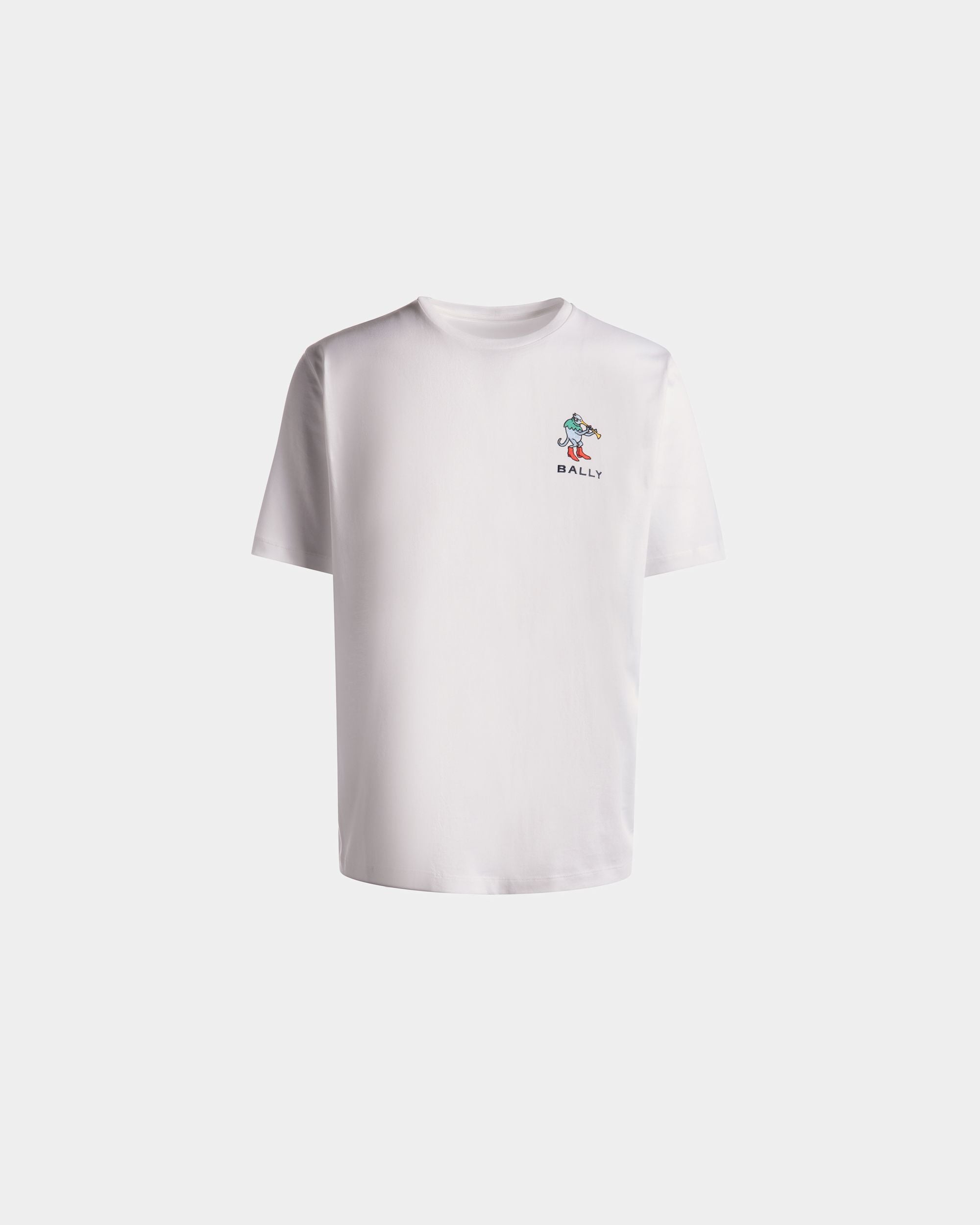 T-shirt pour homme en coton blanc | Bally | Still Life Devant