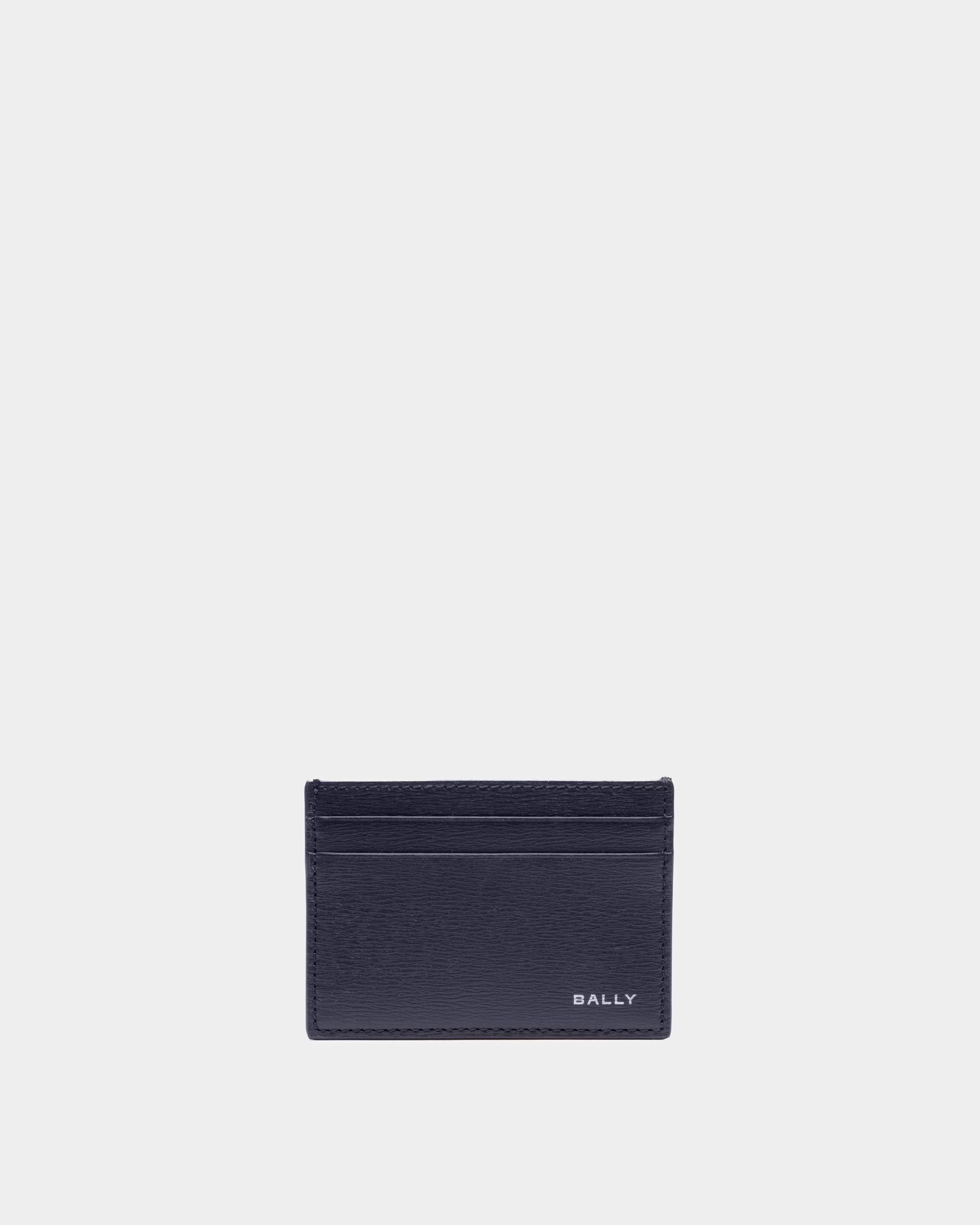 Porte-cartes Crossing | Porte-cartes pour homme | Cuir bleu nuit | Bally | Still Life Devant