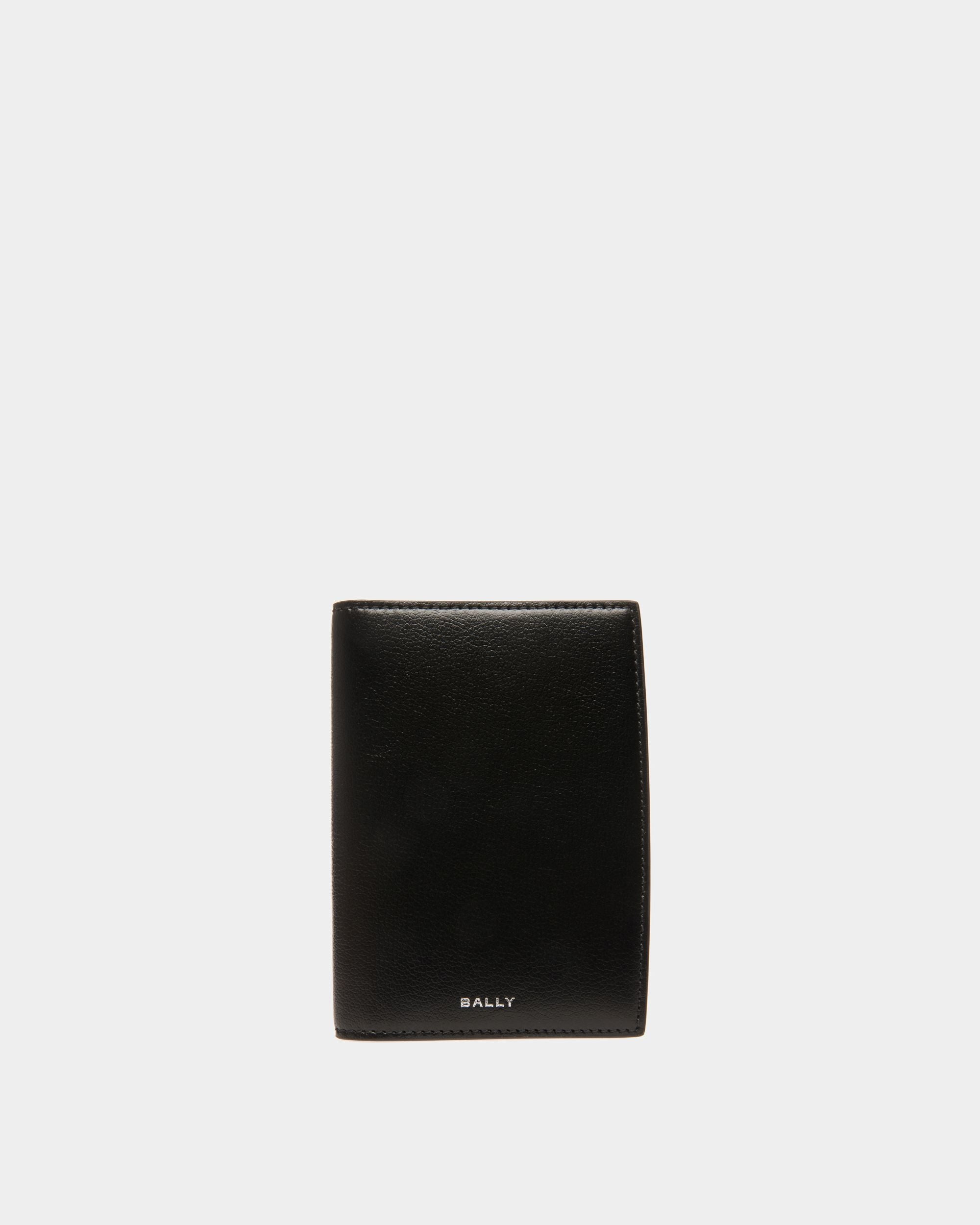 Men's Banque Passport Case In Black Leather | Bally | Still Life Front