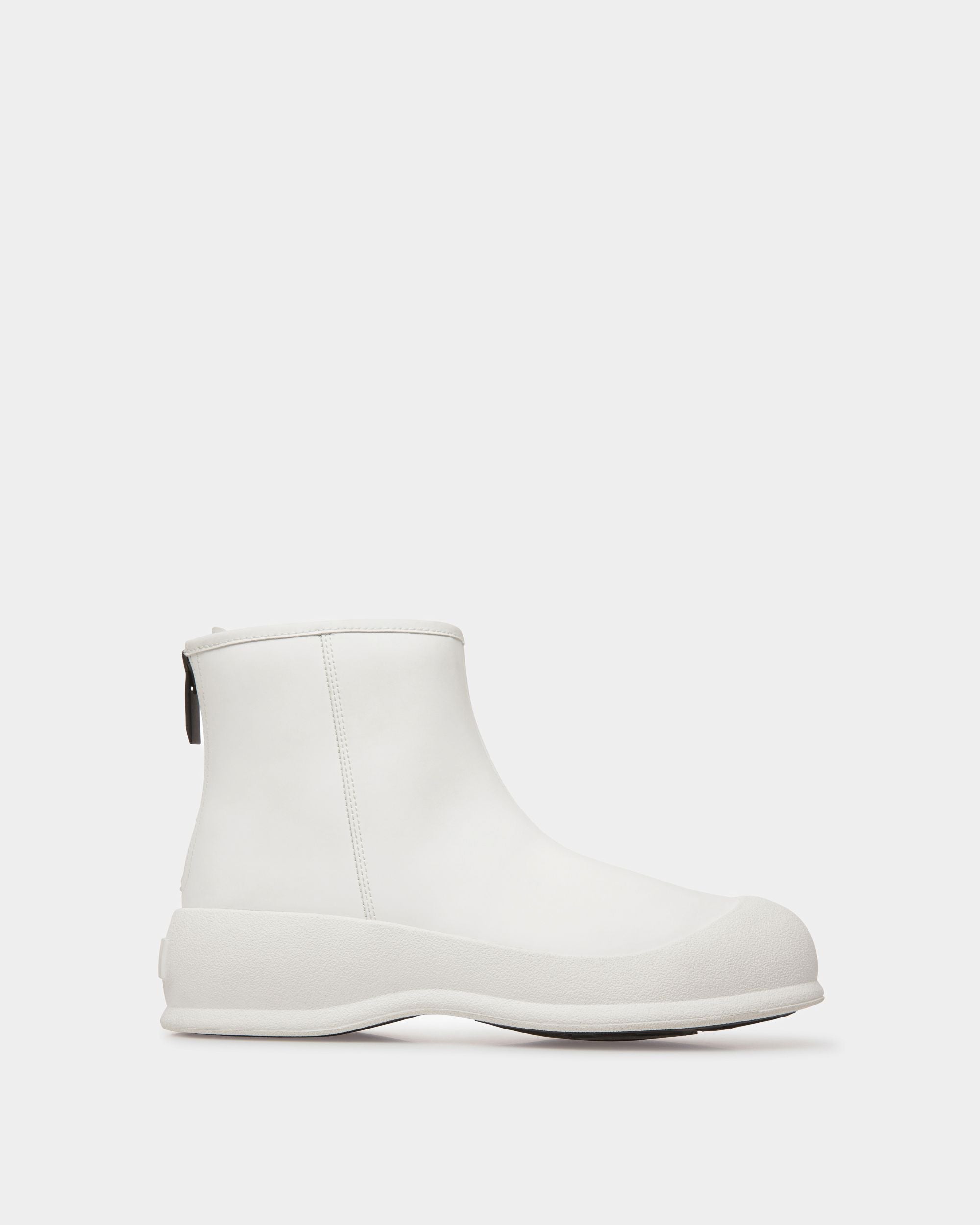 Carsey | Bottines pour femme | Cuir caoutchouté blanc | Bally | Still Life Côté