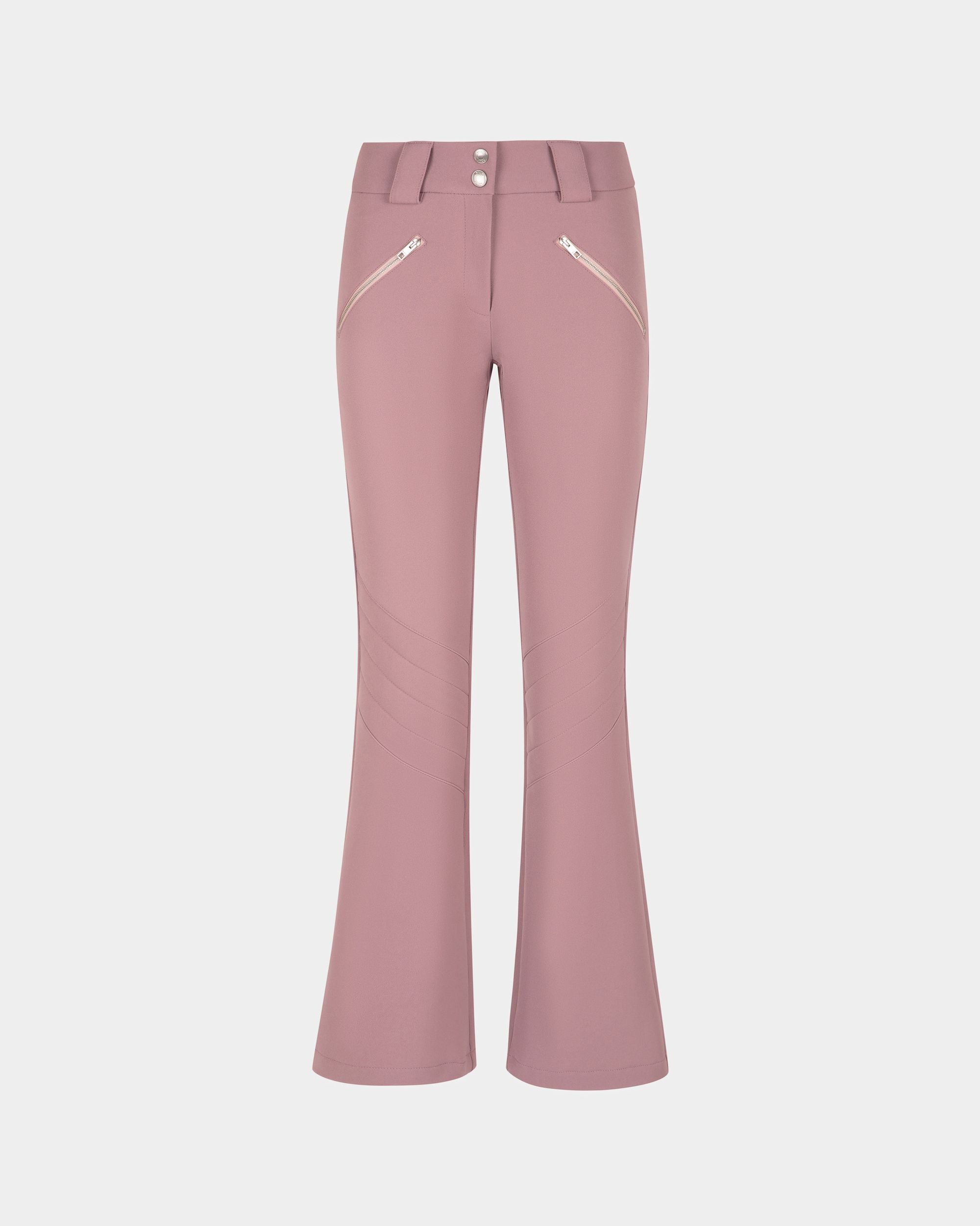 Pantalon stretch évasé pour femme couleur rose clair | Bally | Still Life Devant