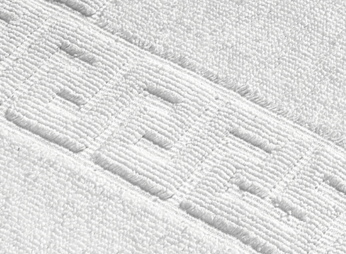 Luxury 100% Cotton Greek Key Bath Mat Image 3