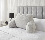 Huggleland Grey Teddy Fleece Cuddle Cushion Image 1
