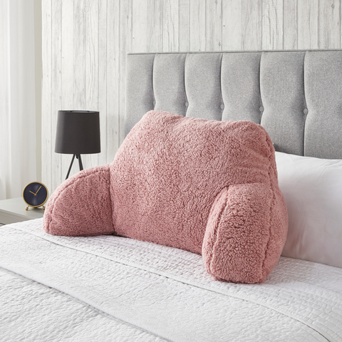 Huggleland Pink Teddy Fleece Cuddle Cushion