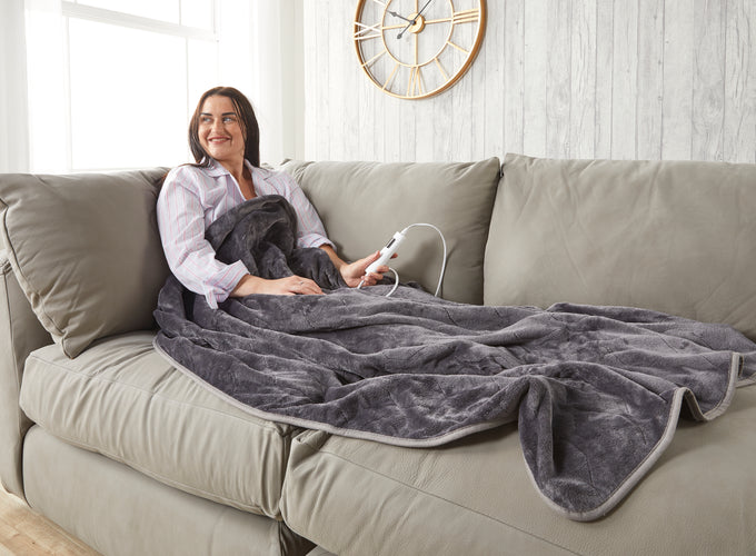 Huggleland Super Soft Fleece Electric Blanket / Throw