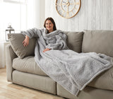 Huggleland Grey Wearable Relaxing Blanket Image 2